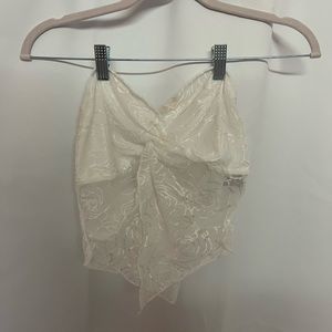 White cute going out top